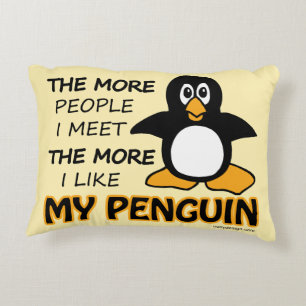 Ich mag meinen Pinguin mehr als Leute Dekokissen