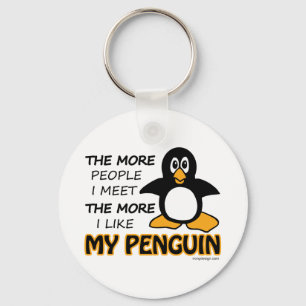 Ich mag meinen Pinguin mehr Schlüsselanhänger