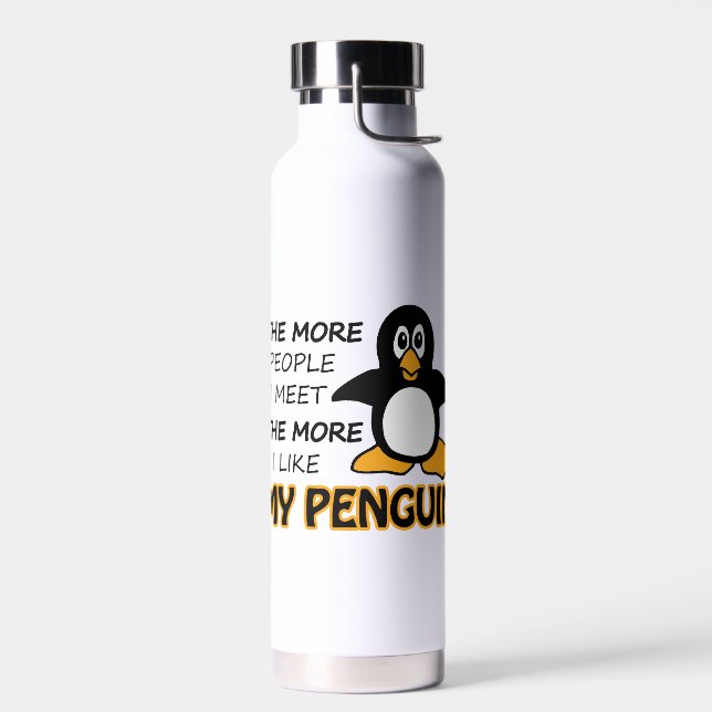 Ich mag meinen Pinguin Trinkflasche (Links)