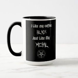 Ich mag meinen schwarzen Kaffee genauso wie meine  Tasse