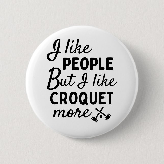 Ich mag Menschen, ABER ich mag Kroketten mehr Button (Vorderseite)