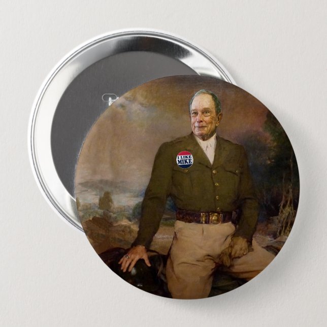 Ich mag Mike in einer Eisjacke Button (Vorne & Hinten)