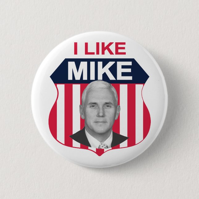 Ich mag Mike-Schild Button (Vorderseite)