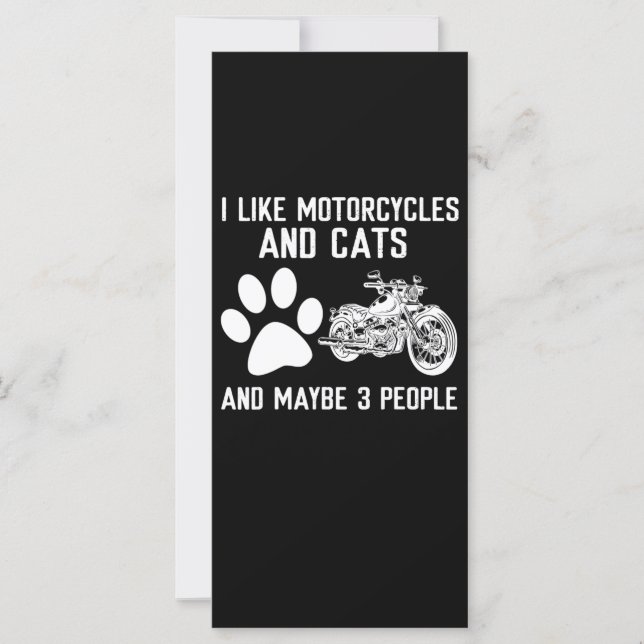 Ich mag Motorräder und Katzen Kunstgeschenk (Vorderseite)