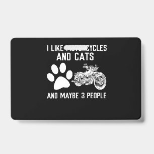 Ich mag Motorräder und Katzen Lustiges Kunstgesche Ausweis