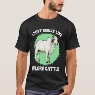 Ich mag Nelore-Rindvieh Nelore-Kuh wirklich gerne T-Shirt