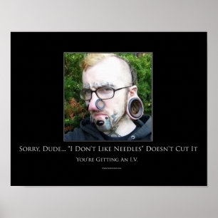 Ich mag nicht Nadel-motivierend Plakat