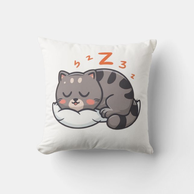 Ich mag Nickerchen - Napping Cat Kissen (Vorderseite)