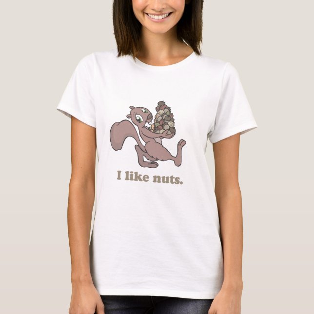 Ich mag Nüsse T-Shirt (Vorderseite)