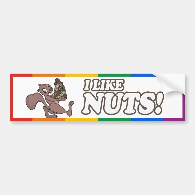 ICH MAG NUTS -.png Autoaufkleber (Vorne)