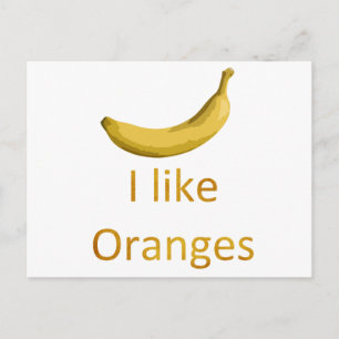 Ich mag Orange Postkarte