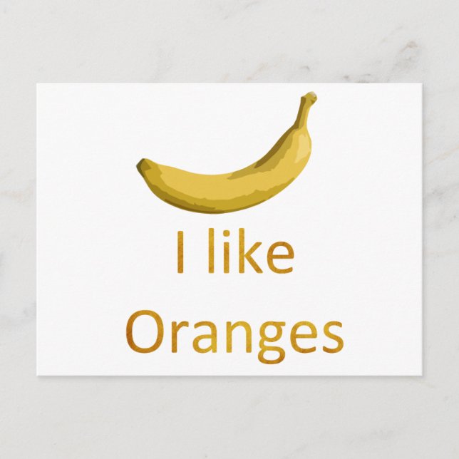 Ich mag Orange Postkarte (Vorderseite)