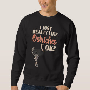 Ich mag Ostriches, Ok Animal Flightless Sweatshirt