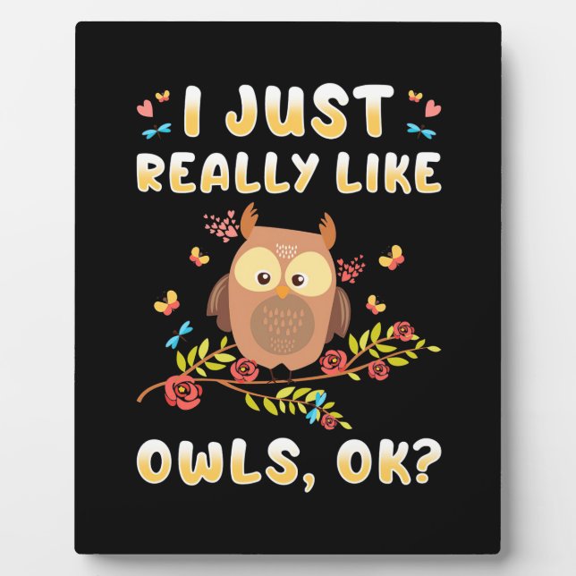 Ich mag Owls einfach so. Fotoplatte (Vorderseite)