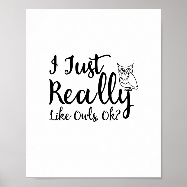 Ich mag Owls wirklich, OK? Poster (Vorne)