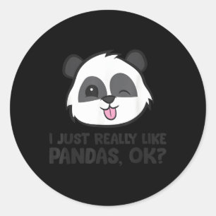 Ich mag Pandas einfach, okay Panda Runder Aufkleber