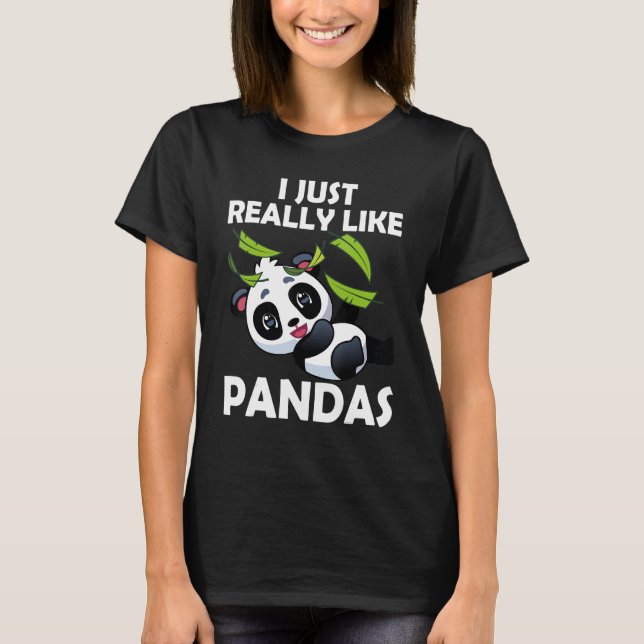 Ich mag Pandas Niedlichen Riesen Panda 2 T-Shirt (Vorderseite)