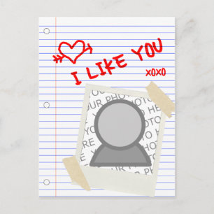 Ich mag Papier Postkarte