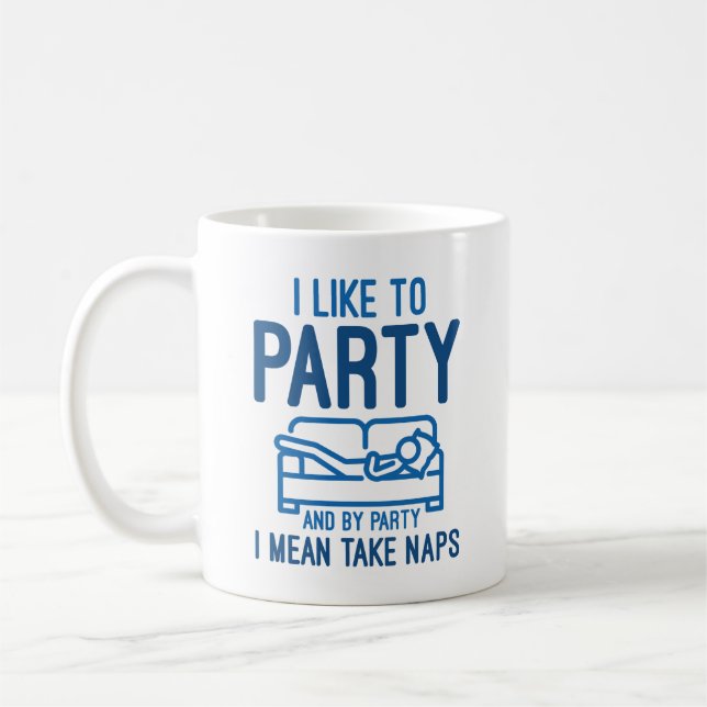 Ich mag Party Kaffeetasse (Links)
