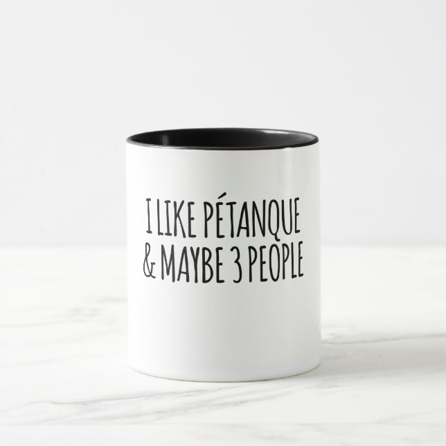 Ich mag Pétanque und vielleicht 3 Leute Tasse (Zentrum)
