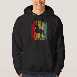 Ich mag Pferde und vielleicht 3 Leute reiten Stund Hoodie