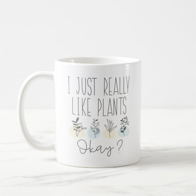 Ich mag Pflanze wirklich gut Kaffeetasse (Links)
