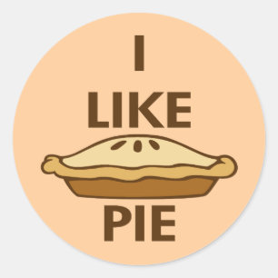 Ich mag Pie Runder Aufkleber
