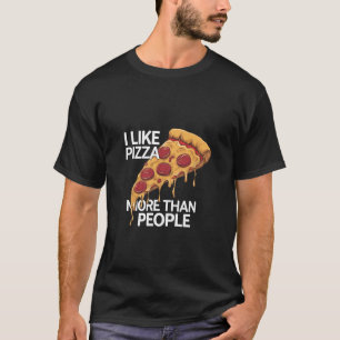 Ich mag Pizza lieber als Menschen Introvertiert Li T-Shirt