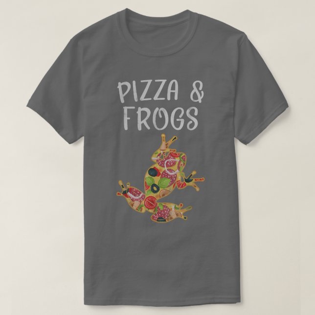 Ich mag Pizza und Frogs Funny Frog Pizza Lovers Cu T-Shirt (Design vorne)