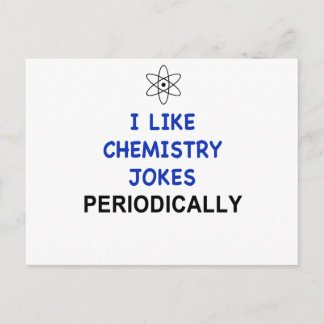 ICH MAG REGELMÄSSIG CHEMISTRIERENDE JOKES POSTKARTE