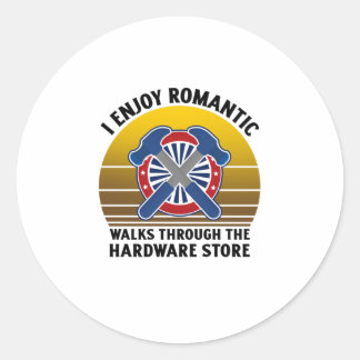 Ich mag romantische Spaziergänge durch die Hardwar Runder Aufkleber