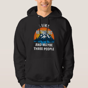 Ich mag Rottweilers und vielleicht drei Leute Hoodie