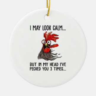 Ich mag ruhig aussehen, aber in meinem Kopf habe i Keramik Ornament