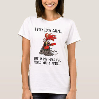 Ich mag ruhig aussehen, aber in meinem Kopf habe i T-Shirt
