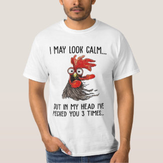 Ich mag ruhig aussehen, aber in meinem Kopf habe i T-Shirt