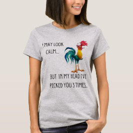 Ich mag ruhig aussehen Funny Animals Rooster T Shi T-Shirt