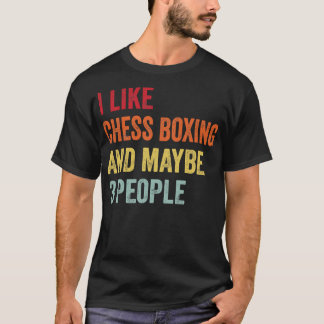 Ich mag Schachboxen vielleicht 3 Leute T-Shirt