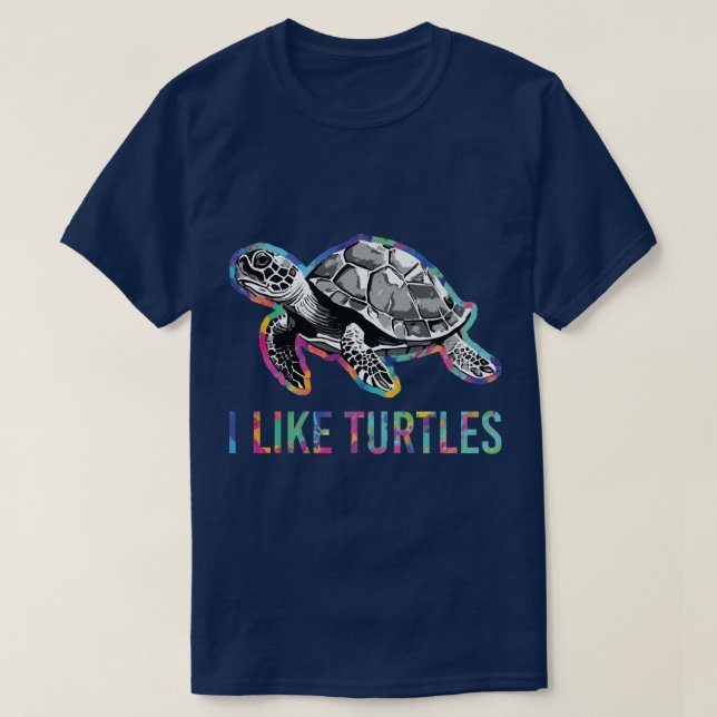 Ich mag Schildkröte T-Shirt (Design vorne)