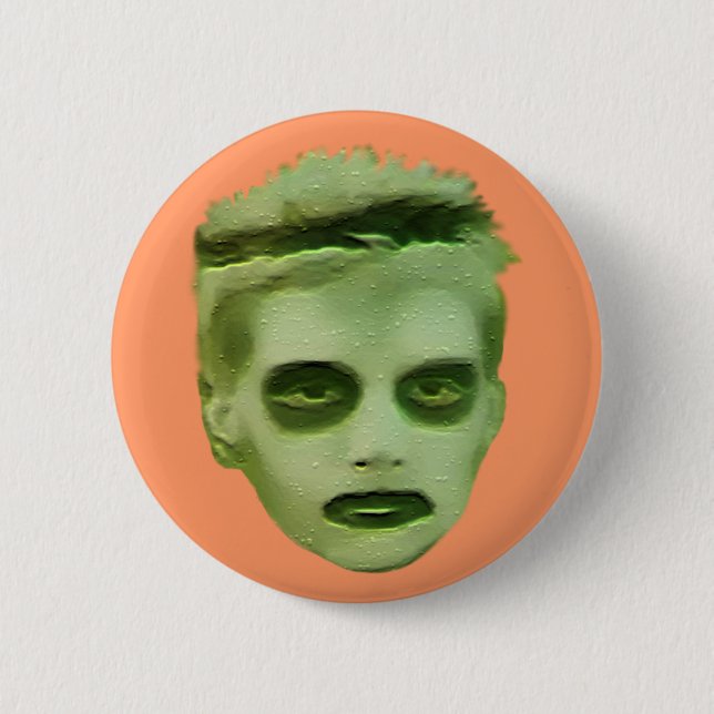 Ich mag Schildkröte-Zombie-Kind - Abzeichen Button (Vorderseite)
