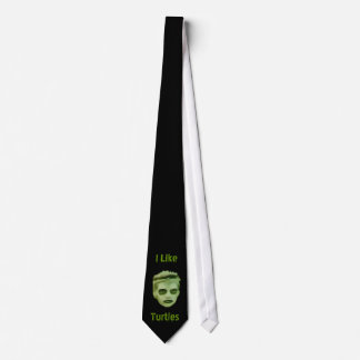 Ich mag Schildkröte-Zombie-KinderKrawatte Krawatte