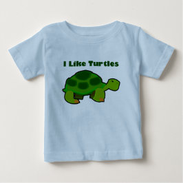 Ich mag Schildkröten - Baby Fine Jersey T - Shirt