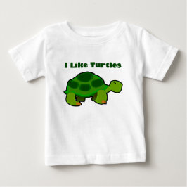 Ich mag Schildkröten - Baby Fine Jersey T - Shirt