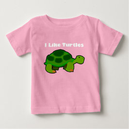 Ich mag Schildkröten - Baby Fine Jersey T - Shirt