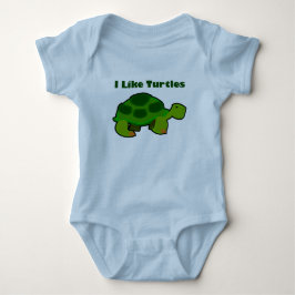 Ich mag Schildkröten - Baby Jersey Bodysuit Baby Strampler