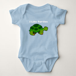 Ich mag Schildkröten - Baby Jersey Bodysuit Baby Strampler