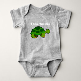 Ich mag Schildkröten - Baby Jersey Bodysuit Baby Strampler