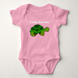 Ich mag Schildkröten - Baby Jersey Bodysuit Baby Strampler