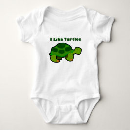 Ich mag Schildkröten - Baby Jersey Bodysuit Baby Strampler