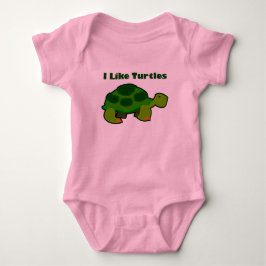 Ich mag Schildkröten - Baby Jersey Bodysuit Baby Strampler