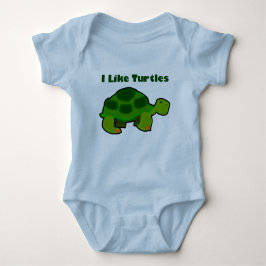 Ich mag Schildkröten - Baby Jersey Bodysuit Strampler